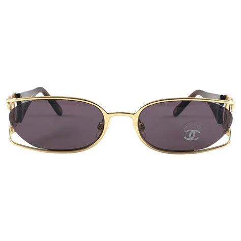 chanel vintage rectangle sunglasses.